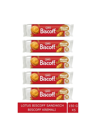 Bıscoff Sandwıch Bıscoff Cream Sürülebilir Kremalı Bisküvi - 150 Gr X 5 Adet