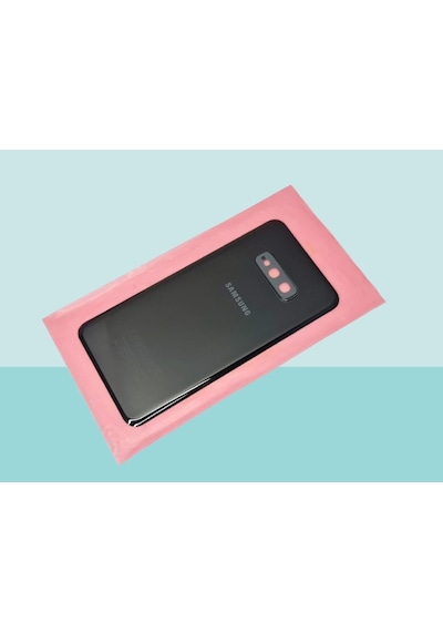 Samsung Galaxy S10 E Uyumlu Arka Kapak Batarya Kapağı - Siyah - Full Lensli Çok Renkli