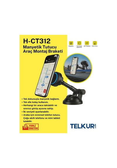 Ferro Ekstra Güçlü Manyetik Araç İçi Telefon Tutucu H-ct312