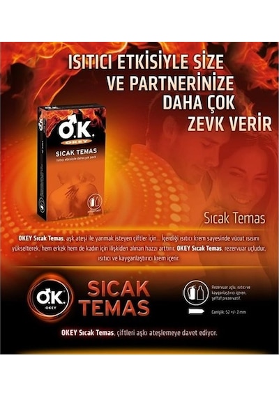 Okey Sıcak Temas Prezervatif 10 Adet