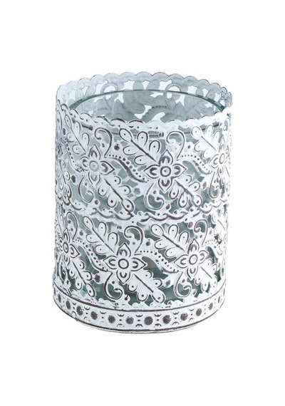 Pasabahce Blossom Metal Tealight Mumluk Beyaz - 1 Adet