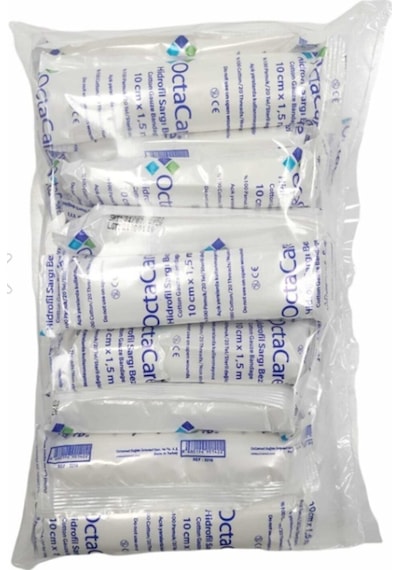 Octacare Hidrofil Sargı Bezi 10 CM x 1.5 M 10 Adet Octacare Hidrofil Sargı Bezi 10 CM x 1.5 M 10 Adet