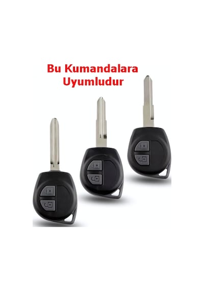 Suzuki Vitara Swift Sx4 Uyumlu Kumanda Anahtar Kılıfı Siyah