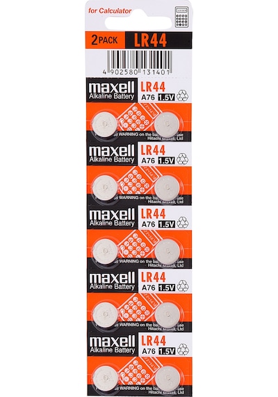 Maxell Lr44 .1.5V Alkaline Pil 10 Adetlik Blister De