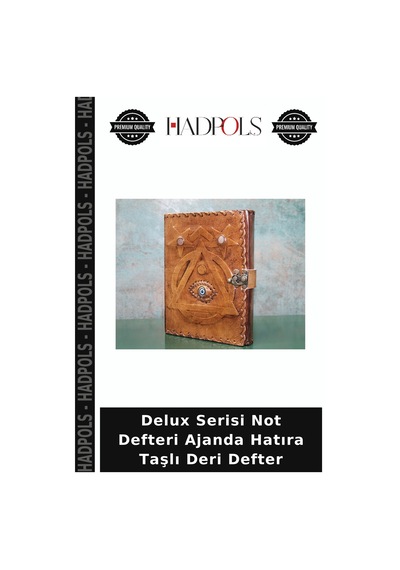 Delux Serisi Not Defteri Ajanda Hatıra Taşlı Deri Defter Çok Renkli