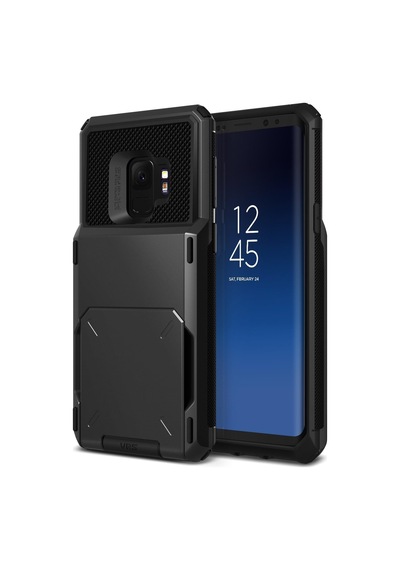 Vrs91566 Galaxy S9 Damda Folder Kılıf, Metallic Black