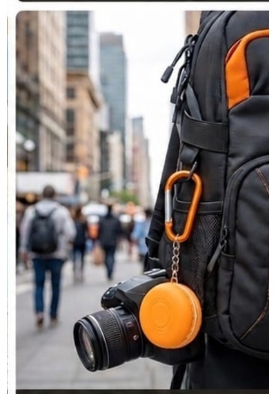 Macaron Clicker Charm Anahtarlık Turuncu