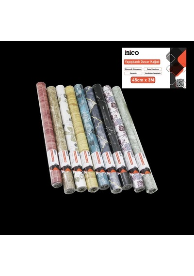 Jenerik Kendinden Yapışkanlı Folyo Duvar Kağıdı 3m X 45cm Mix Desen Diğer