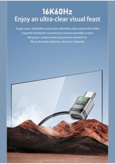240w Type-c Adaptör 16k60hz Görüntü Desteği, 8k/80gbps Veri Aktarımı, Hızlı Şarj E-marker Çipli Dönüştü