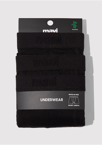Mavi - 3lü Siyah Basic Boxer 0912088-900 Siyah