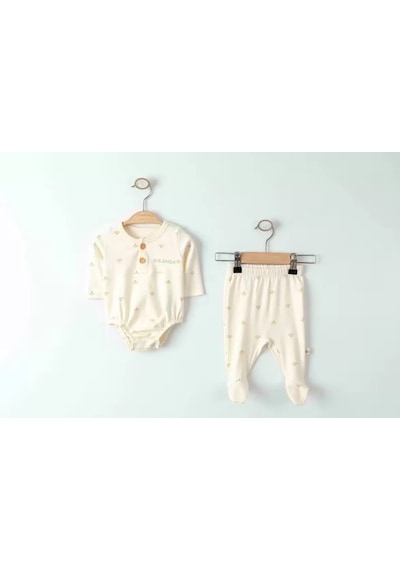 Melonika Eslenza Baby Zıbın Takım 0002 Bej Çok Renkli