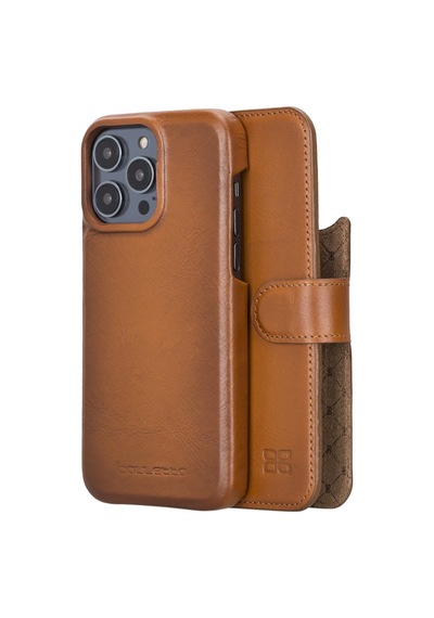 Bouletta Apple İphone 14 Pro Max Uyumlu Deri Kılıf Mw36 Rst2ef