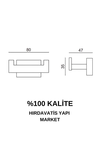 Çelik Banyo Paslanmaz Pirinç Kenzo 2 Li Askılık Gri