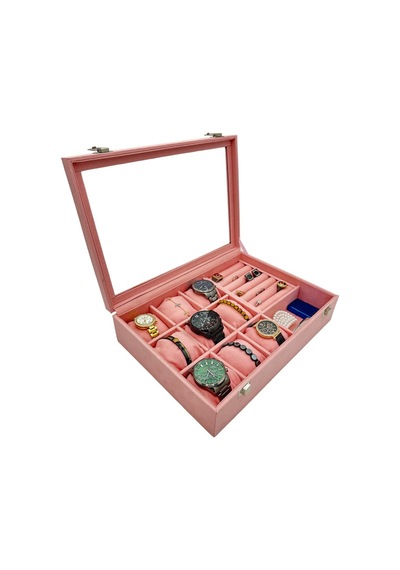 Saat Bileklik Ve Takı Kutusu Pembe Spesiyal Pembe