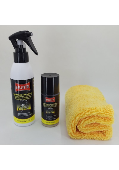 Ballistol Bisiklet Bakım Seti Köpük Temizleyici Seramik Zincir Yağı Mikrofiber Bez