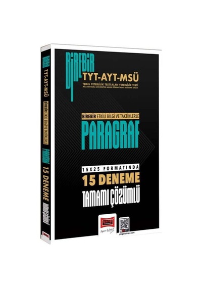 Yargı Yayınları 2026 Birebir Tyt Ayt Msü Paragraf Tamamı Çözümlü 15 Deneme Sınavı
