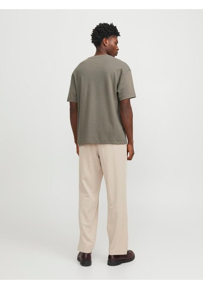 Jack & Jones Erkek Bisiklet Yaka Loose Fit Haki T-shirt - 12254412 Haki