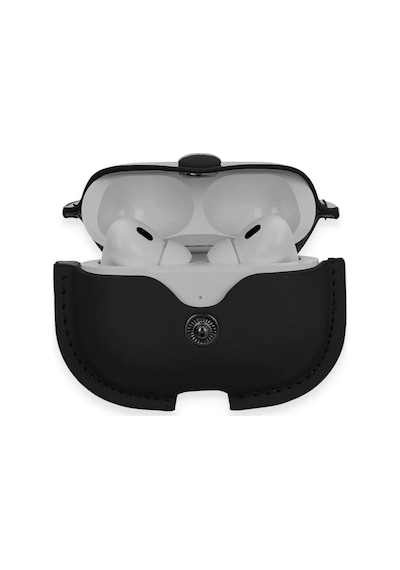 Gld-spt- Newface Apple Uyumlu AirPods Pro 2 2.nesil Çanta Deri Kılıf - Siyah