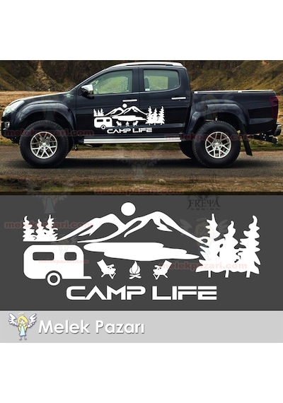 Yazı Tercihli, Camp Life Karavan Off Road Oto Sticker Yazı Tercihli, Camp Life Karavan Off Road Oto Sticker
