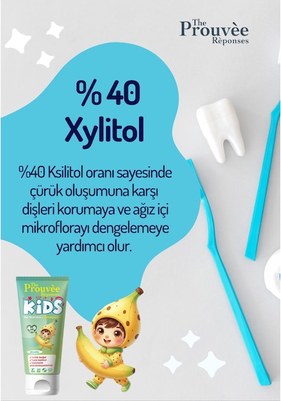 %100 Doğal Organik Bebek Ve Çocuk Diş Macunu 50 Ml Florürsüz Çürük Önleyici