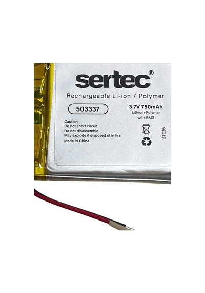 Sertec 503337 3.7v 750 Mah Li-polymer Pil Devreli/1.5a Evimdeyokyok