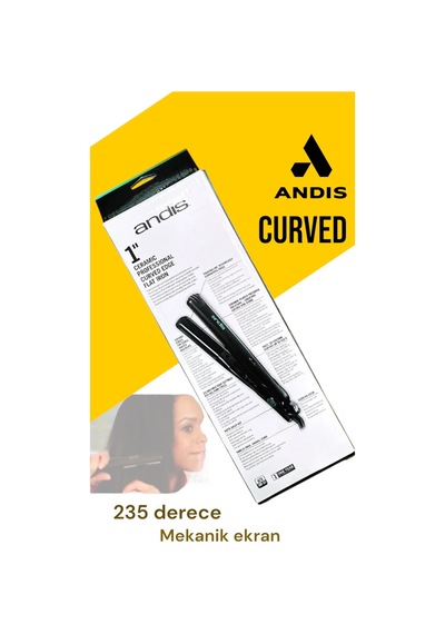 Curved Profesyonel Saç Düzleştiricisi & Saç Buklesi / Tarak Seti Hediyeli