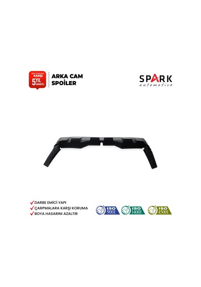 Dacia Duster 2018-2022 Yıl Aralığı Uyumlu Arka Cam Spoiler 3 Parça