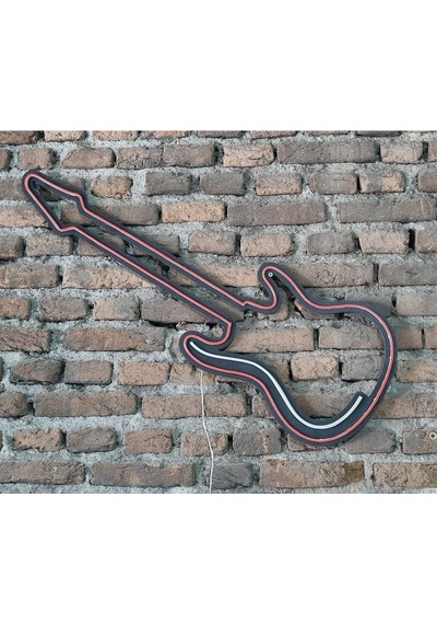 Gitar Neon Led Duvar Aydınaltması Renkli