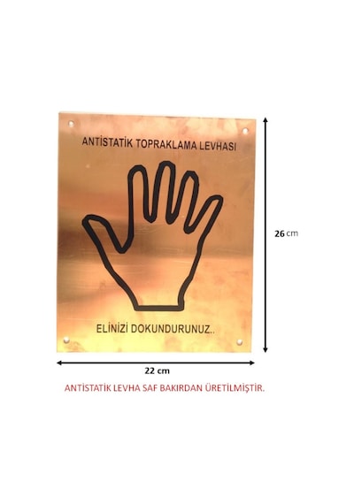 Antistatik Elektrik Bakır Topraklama Levhası