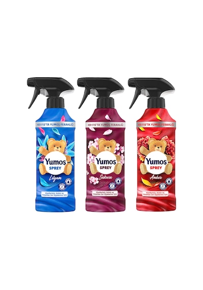 Yumoş Sprey Amber + Sakura + Lilyum Sprey 3 x 450 ML