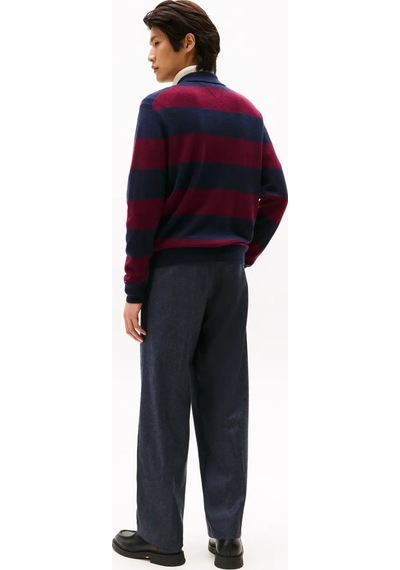 Tommy Hilfiger Dc Knıtted Rugby, Dw5 Bordo Erkek Kazak