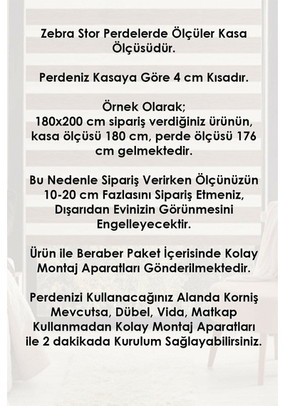 Krem Oygulu Mekanızmalı Stor Perde
