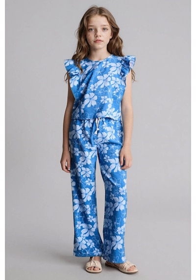 Defacto Wıde Leg Pantolon Kız Çocuk H1510a826smbe127 Mavi-be127