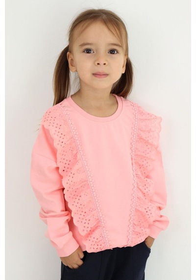 Breeze Kız Çocuk Sweatshirt Güpürlü 1.5-5 Yaş, Pembe