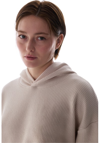 Penti Pastel Bej Rib Hoodie