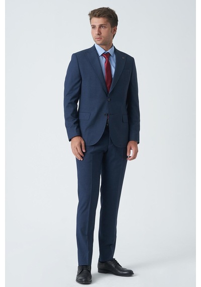 White Stone Durham T2463 Slim Fit 6 Drop Takım Elbise Desenli-desenli Çok Renkli