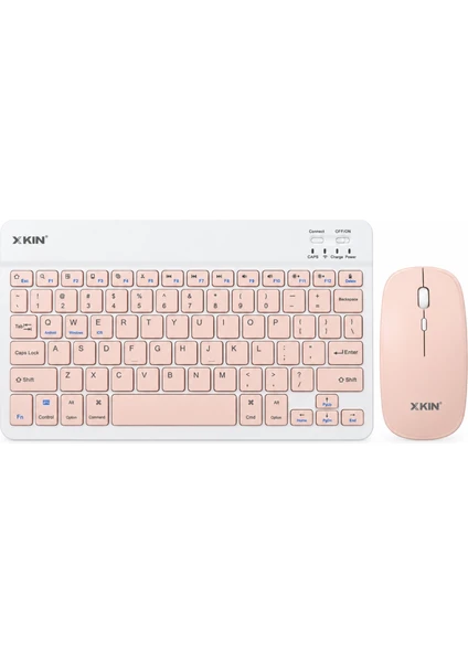 Xkın Xk-kb01 Kablosuz Klavye Mouse Seti Wireless Sessiz Tuşlu Şarjlı İpad Tablet Telefon Pc Macos Android Uyumlu