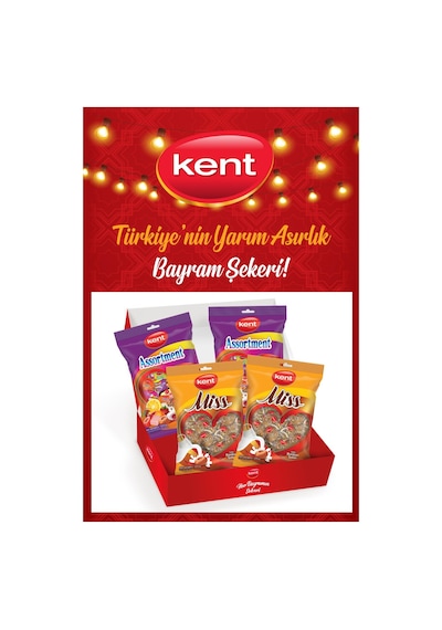 Kent Karışık ve Misbon Sütlü Bayram Şekeri (375 Gr x 4 Adet)
