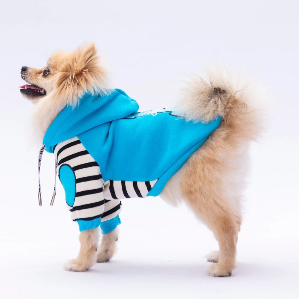 Turkuaz Lucky Club Kedi Köpek Hoodie