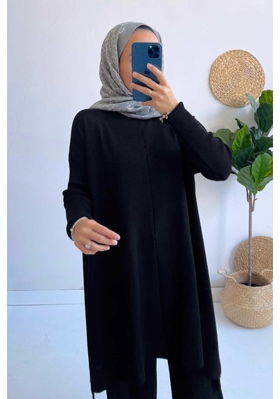 Kahijab Mira Merserize Tunik - Siyah Siyah