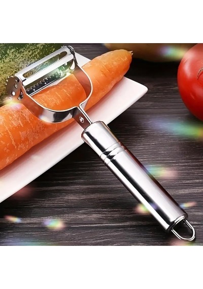 Tr Metal Saplı Paslanmaz Çelik Çift Taraflı Soyacak Sebze Ve Meyve Soyucu Pratik Soyacak Genel