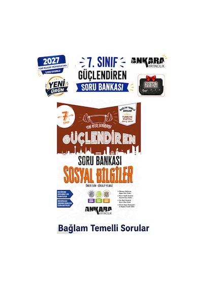2027 7.sınıf Güçlendiren Sosyal Bilgiler 100 Maarif Bağlam Temelli Yeni Müfredat Soru Bankası+kronometre