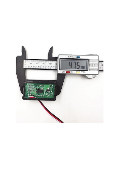 0.56 İnch Dc 0-30V Dijital Voltmetre Kırmızı  3 Telli Panel Tip