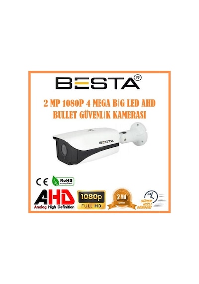2 Mp 1080p Dış Mekan Ahd Full Hd Gece Görüşlü Güvenlik Kamerası