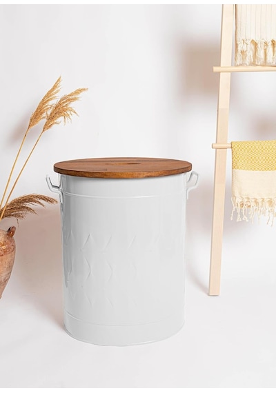 Prizma Çamaşır Sepeti Beyaz 54x43x35 Cm Pzm0020 Çok Renkli