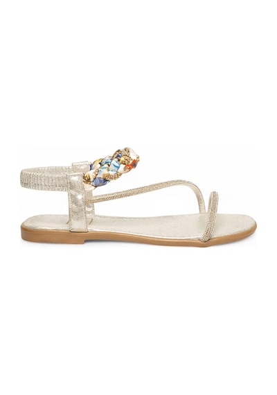 Kadın Taşlı Günlük Sandalet 105 Sultan Gümüş