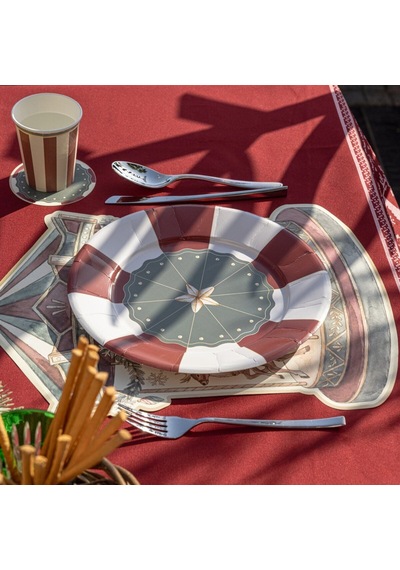 Carousel Kağıt Tabak 26 Cm 12'li Paket Beyaz