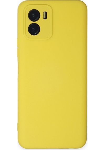 Vivo Y15s İçi Kadife Kaplı Esnek Silikon Kapak Ryc/ Nano Lansman Sarı
