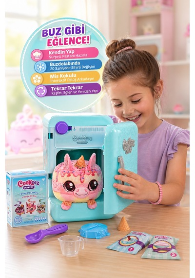 Cookeez Makery Buzdolabı Sürpriz Pasta Oyuncak Pelüş Interaktif Kokulu Sürpriz Oyuncak Seti