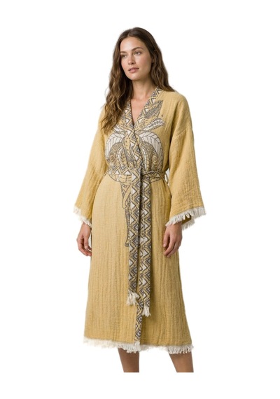 Brandsmiths Yellow Elephant Kimono Sarı